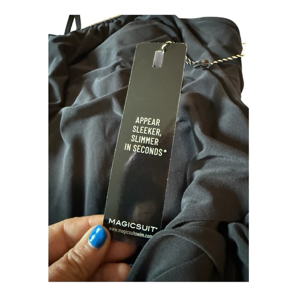 Magicsuit by Miraclesuit Solid Parker Swim Tummy Control Dress in Black 6006012 - Picture 9 of 14